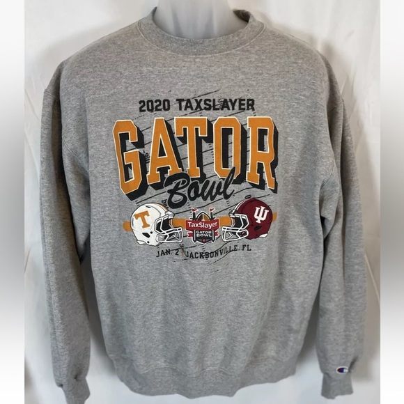 2020 GATOR BOWL Taxslayer TENNESSEE INDIANA Crew Football College Sweatshirt L - Picture 15 of 15